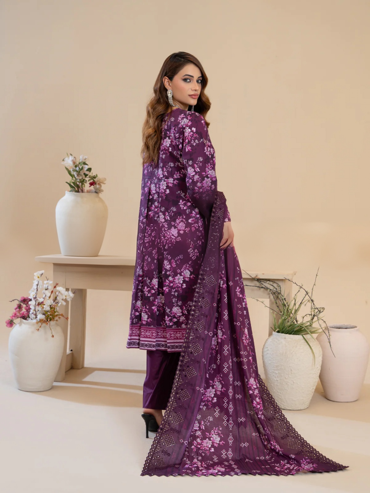 Mahru (3-peice) Stitched ,Cut work & Embroidered | By Ainoor