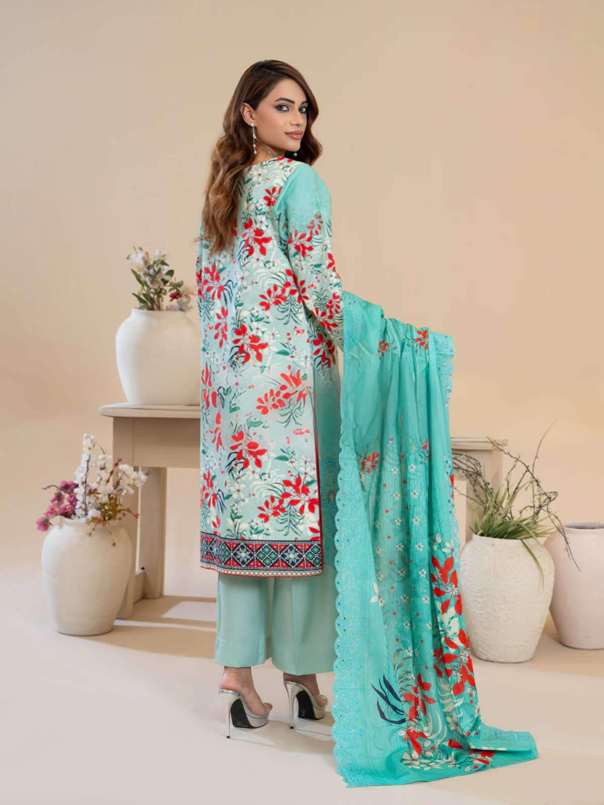 Laraib (3-peice) Stitched ,Cutwork & Embroidered | By Ainoor